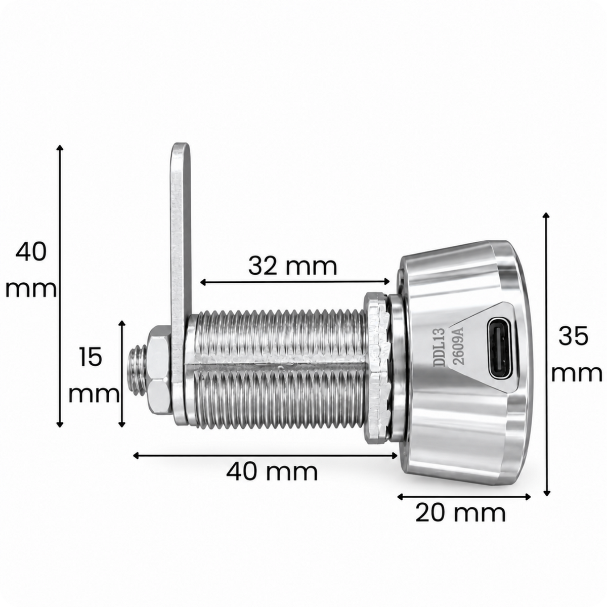 Zamek elektroniczny do szafki CB-A2 32mm Black