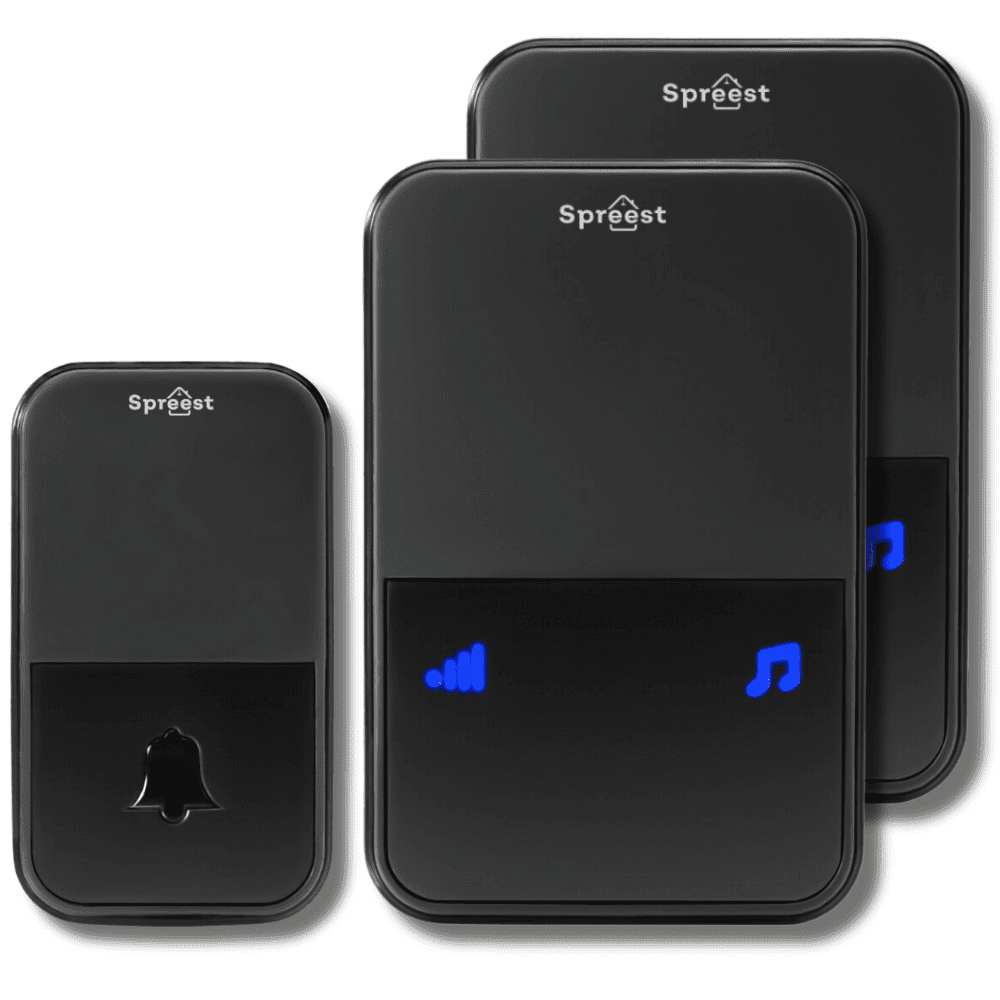 Dzwonek bezprzewodowy 2U199-BB 2T1R Czarny Spreest