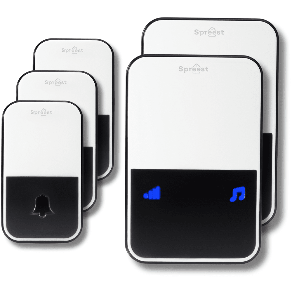 Dzwonek bezprzewodowy 1x U199-WW 1T1R Biały + 1x U199199-WW 1T2R Biały Spreest