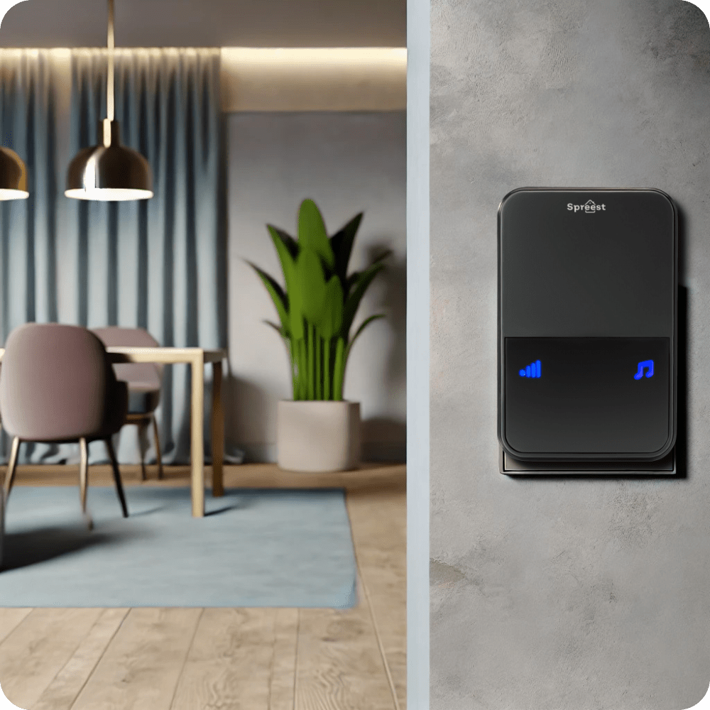 Dzwonek bezprzewodowy U199199-BB 1T2R Czarny Spreest