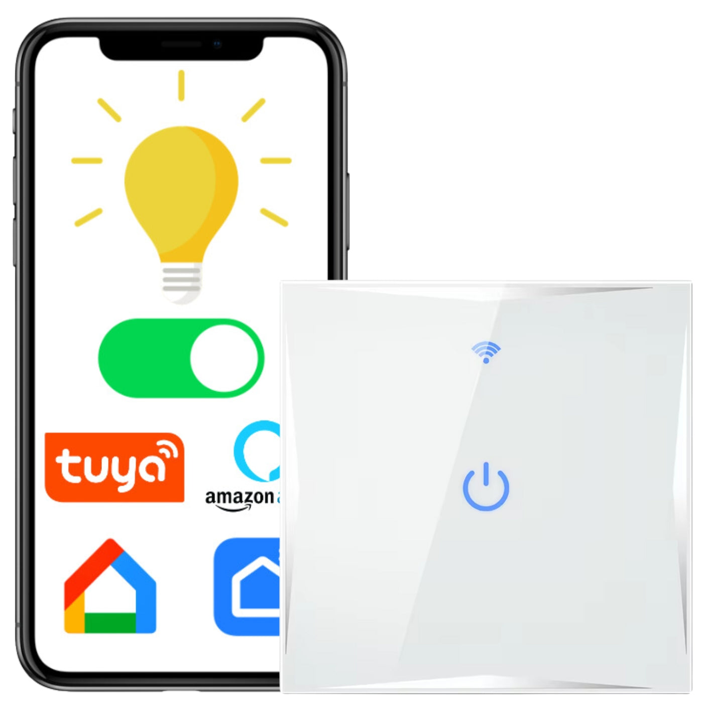 Włącznik światła WiFi KS601 1 Gang White Spreest