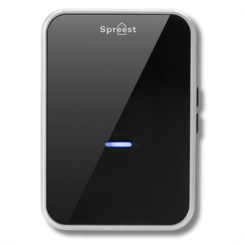 Dzwonek bezprzewodowy Q193-BS 1T1R Czarno-Srebrny Spreest