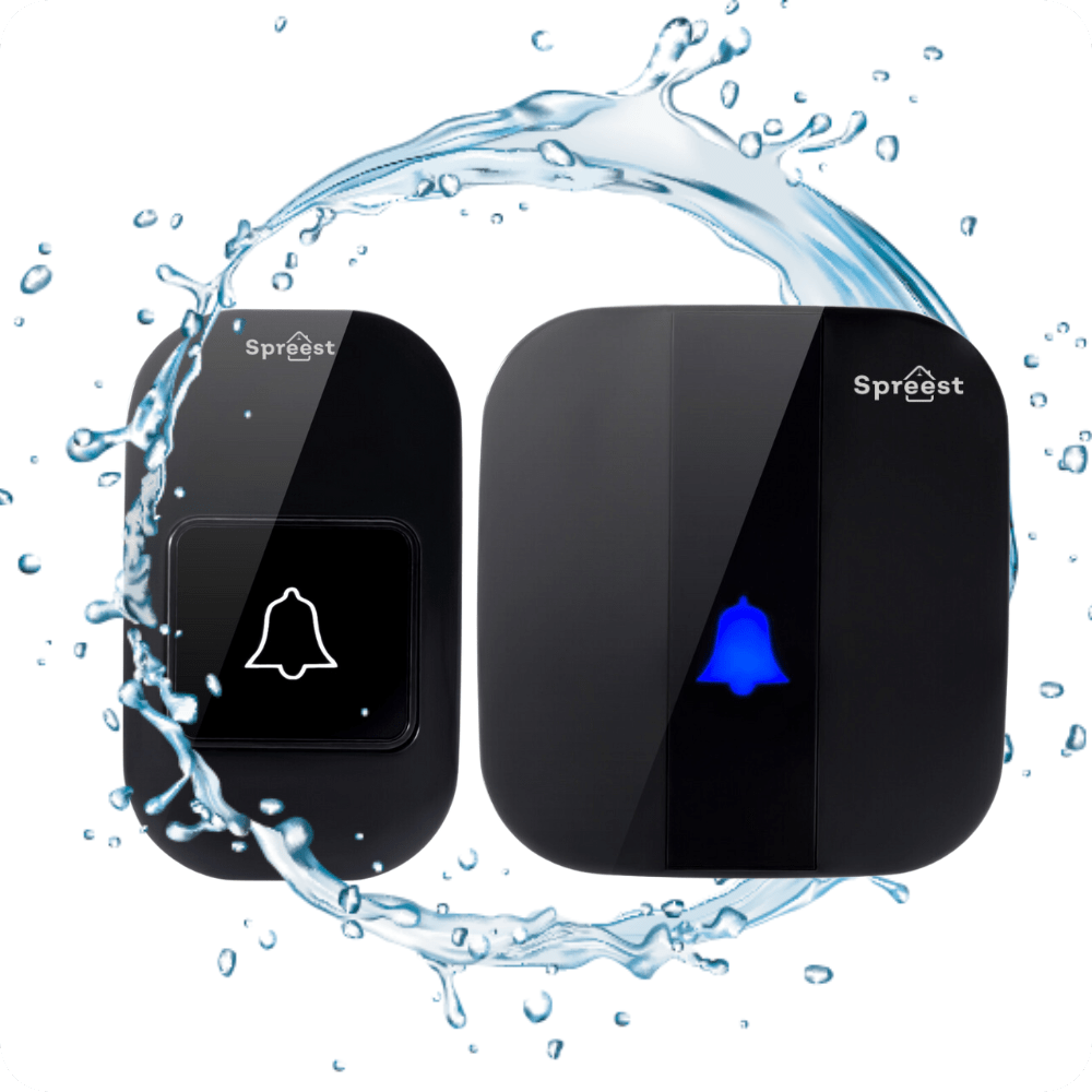 Dzwonek bezprzewodowy S196-BB 1T1R Czarny Spreest