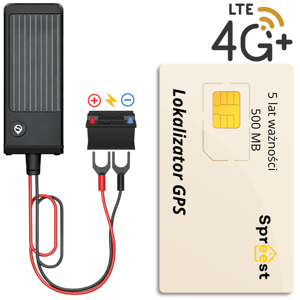 1x Lokalizator GPS G11L-SE 4G + 1x Karta SIM do lokalizatorów - 5 lat + 500MB