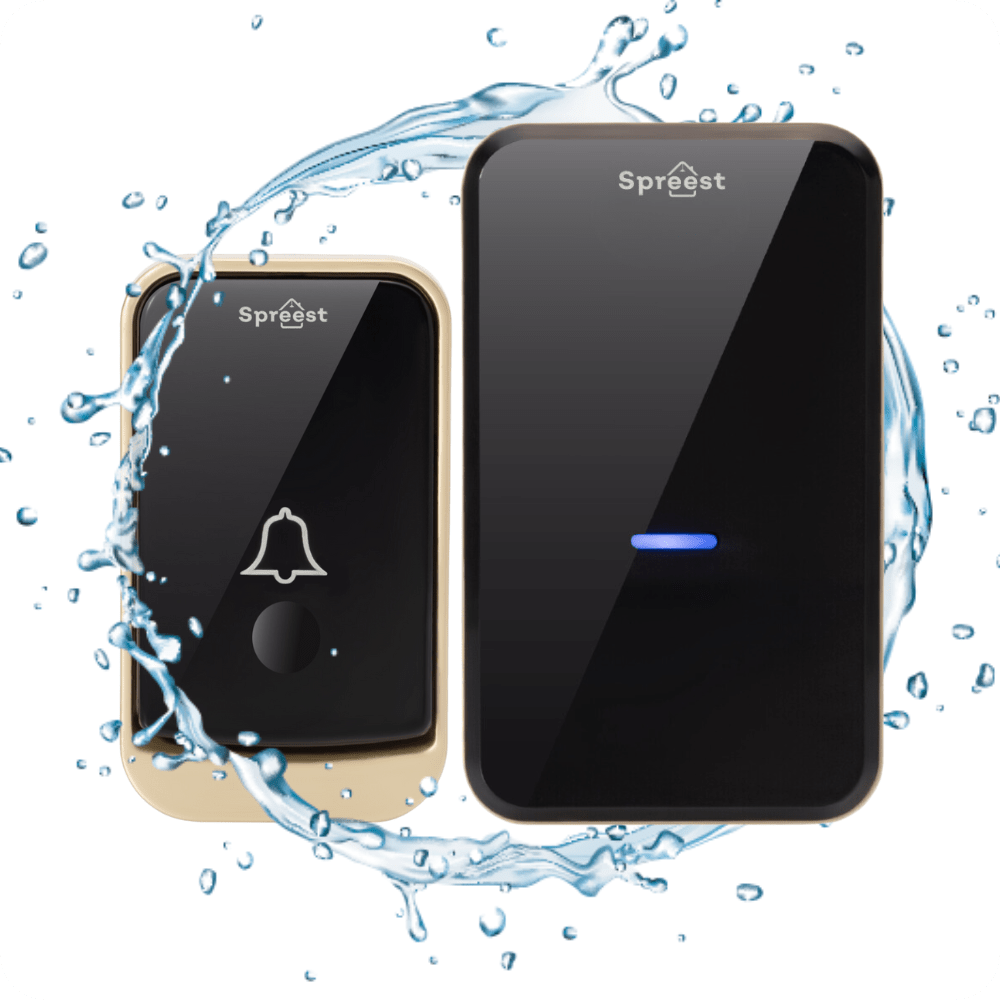 Dzwonek bezprzewodowy Q192192-BG 1T2R Złoto-Czarny Spreest