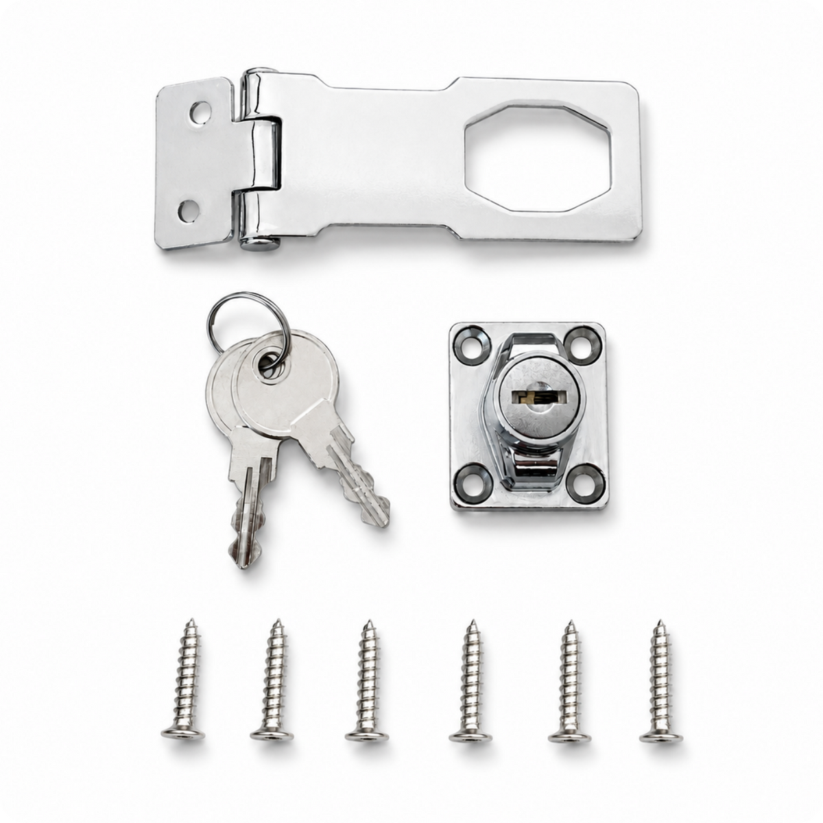 Zamek meblowy do szafki skrytki CB-108 Silver