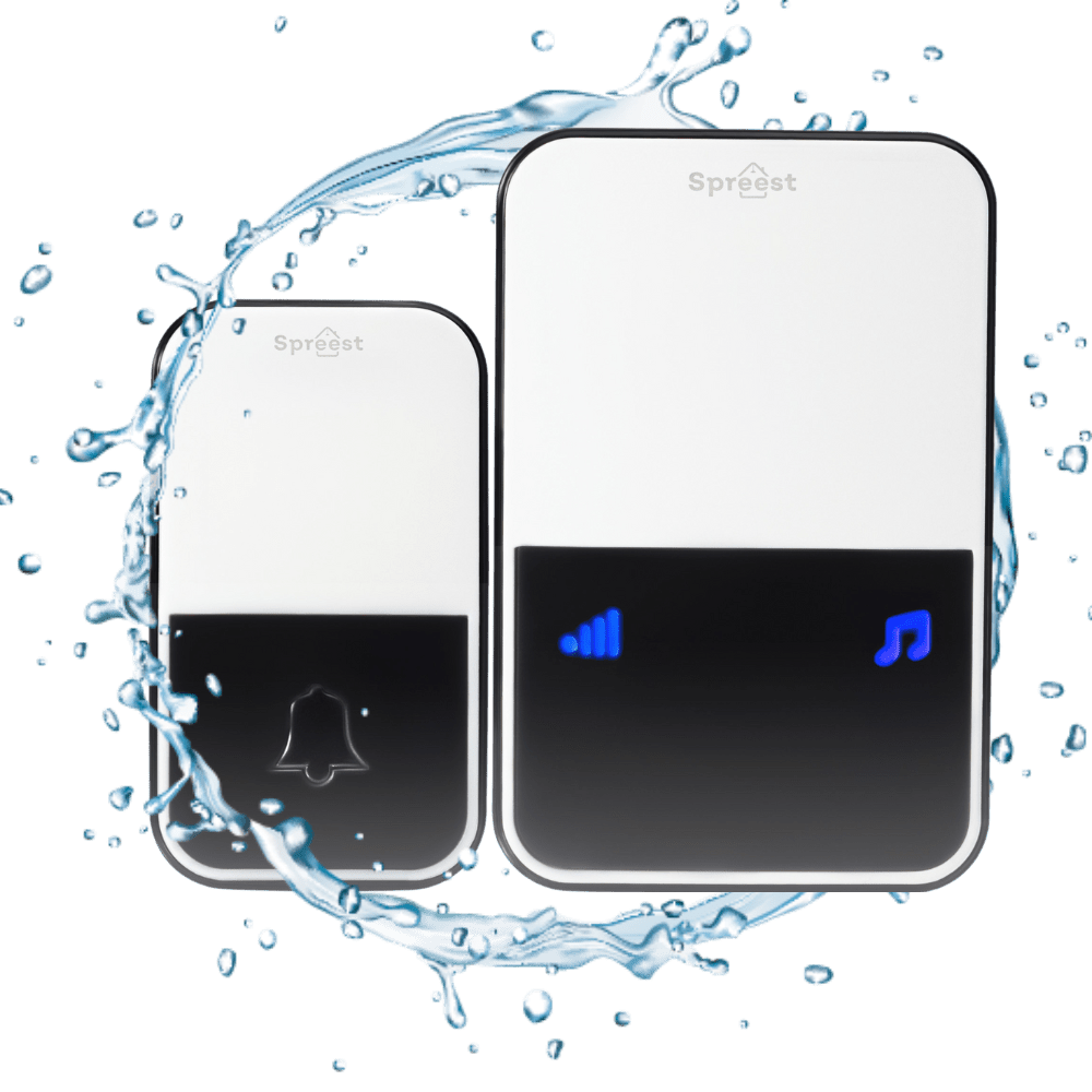 Dzwonek bezprzewodowy 1x U199-WW 1T1R Biały + 1x U199199-WW 1T2R Biały Spreest