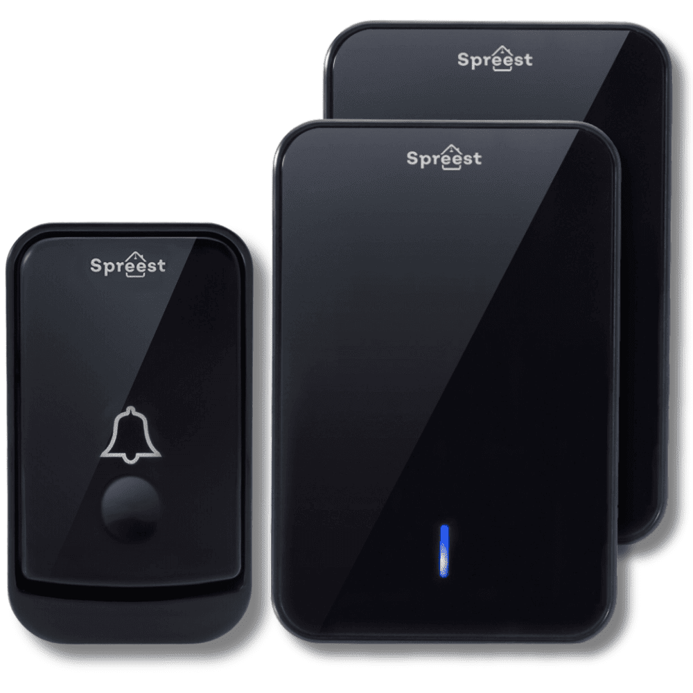 Dzwonek bezprzewodowy 2Q489-BB 2T1R Czarny Spreest