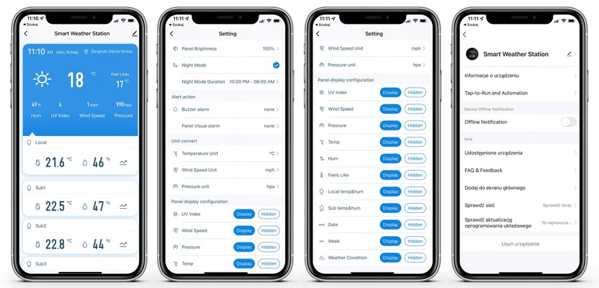 Stacja pogodowa Wifi SWS-S001-C Spreest