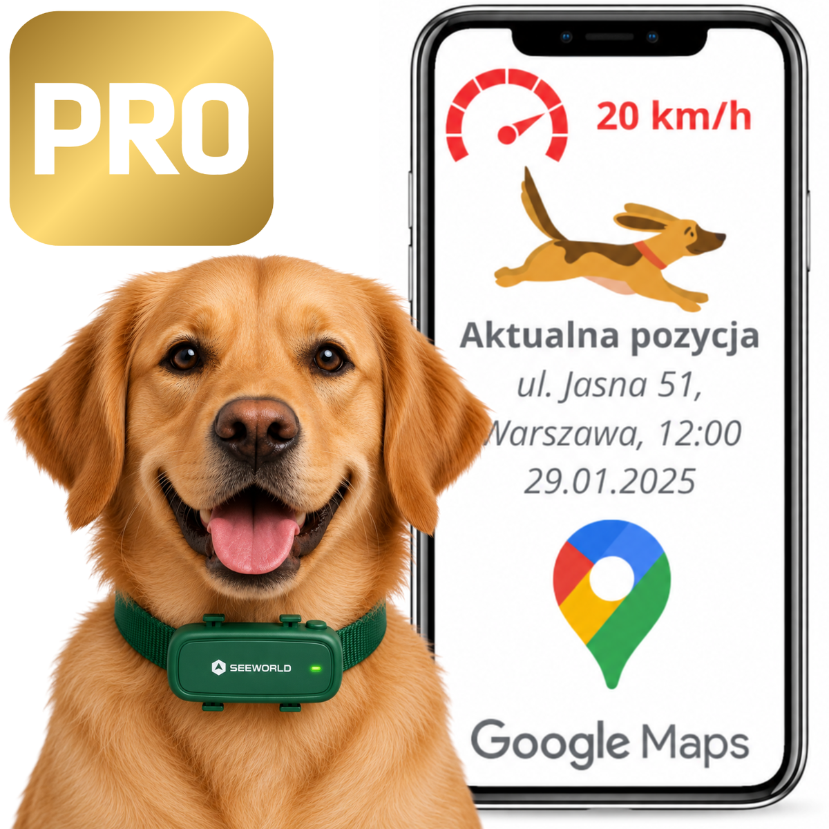 Lokalizator GPS dla psa kota zwierząt P5 PRO 4G CoolPet + karta SIM na 12 miesięcy