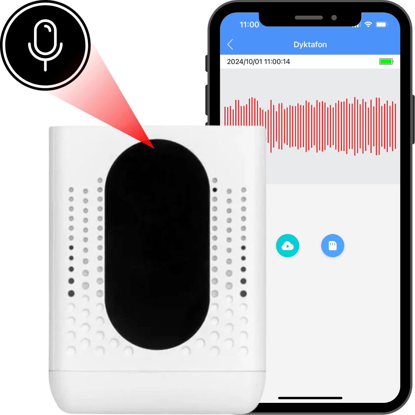 Dyktafon WiFi EL-AR07 Spreest