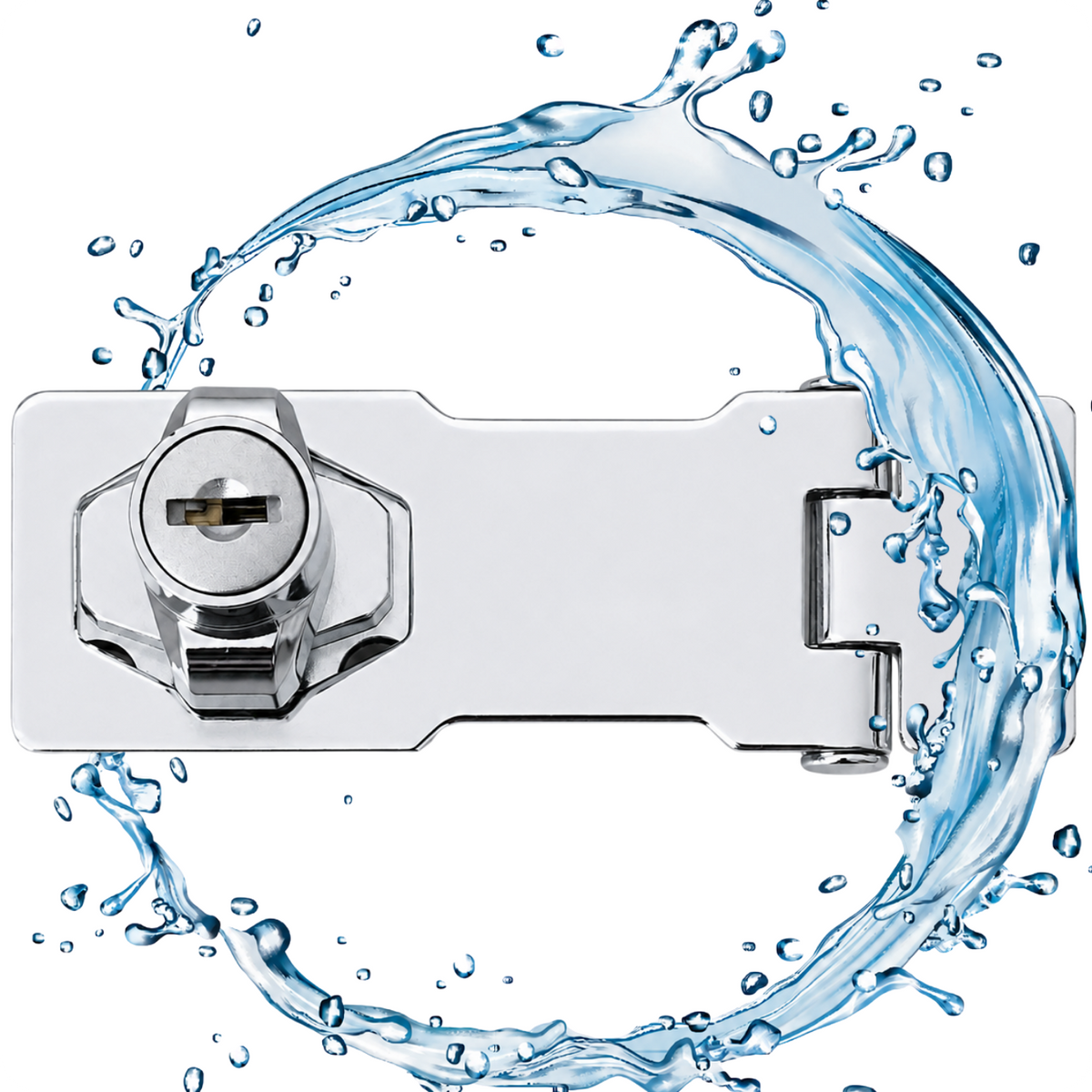 Zamek meblowy do szafki skrytki CB-108 Silver