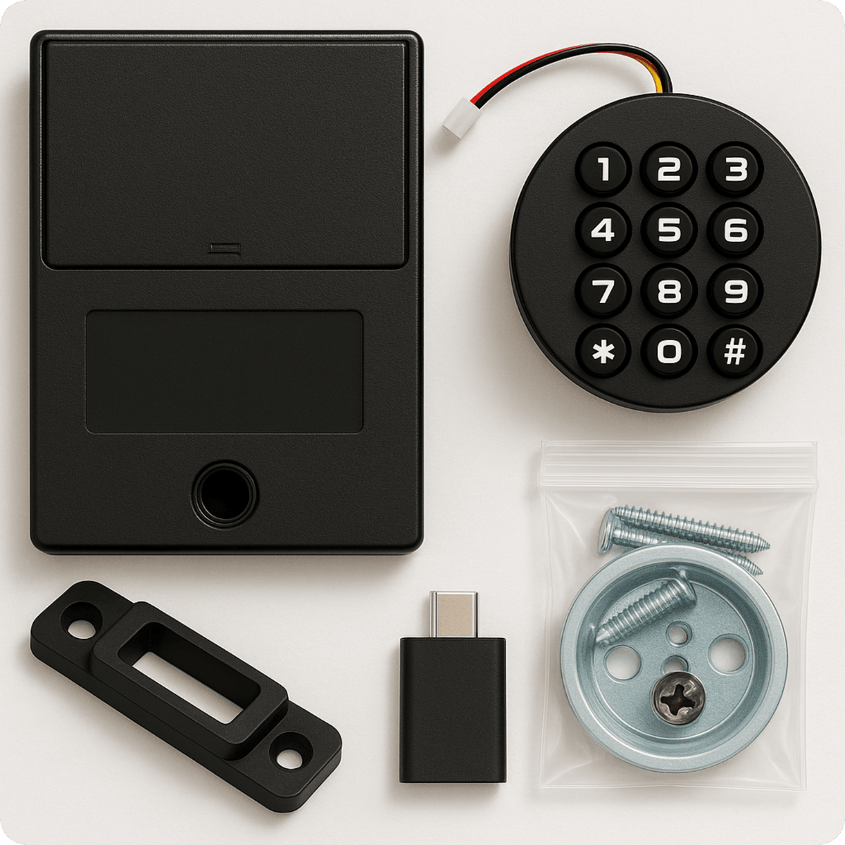 Elektronický zámek na skříňku CB-702 Black
