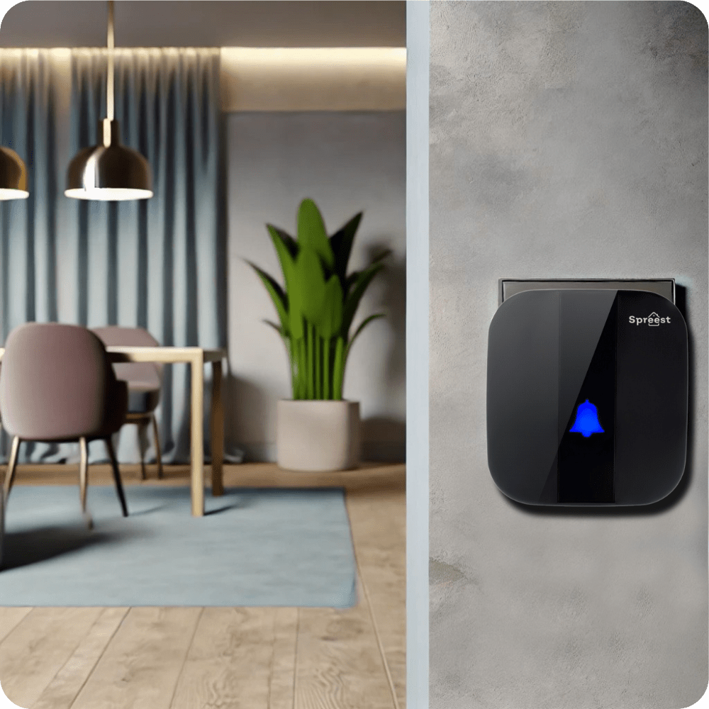 Dzwonek bezprzewodowy 2S196-BB 2T1R Czarny Spreest