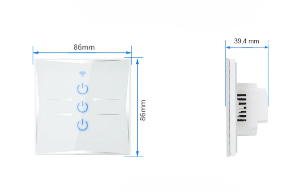Włącznik światła WiFi KS601 1 Gang White Spreest