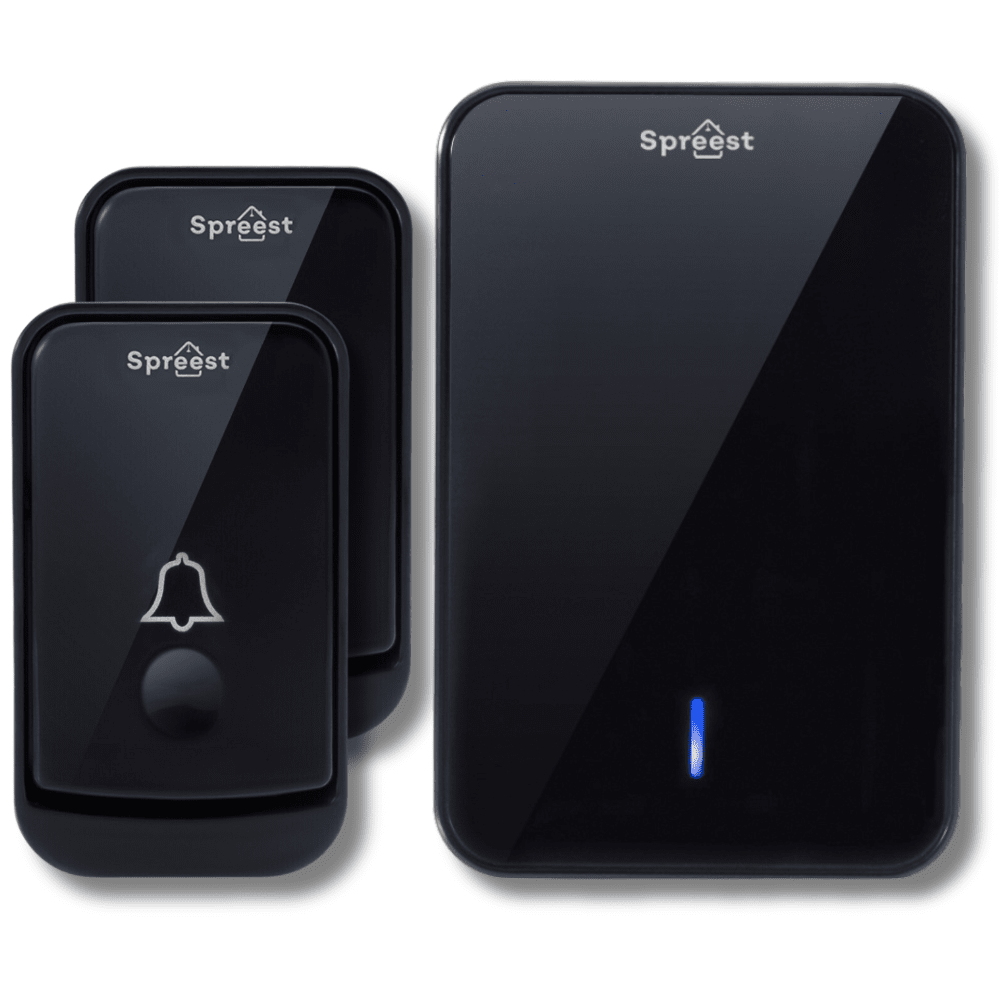 Dzwonek bezprzewodowy Q489489-BB 1T2R Czarny Spreest