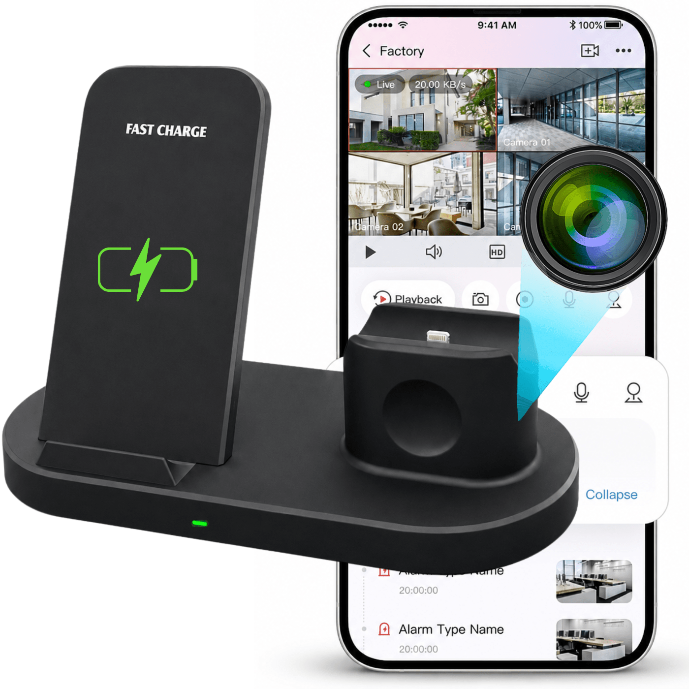 Mini kamera w ładowarce WF-H10 WiFi