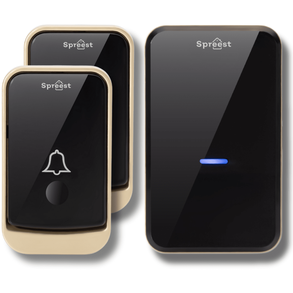 Dzwonek bezprzewodowy Q192-BG 1T1R Złoto-Czarny Spreest