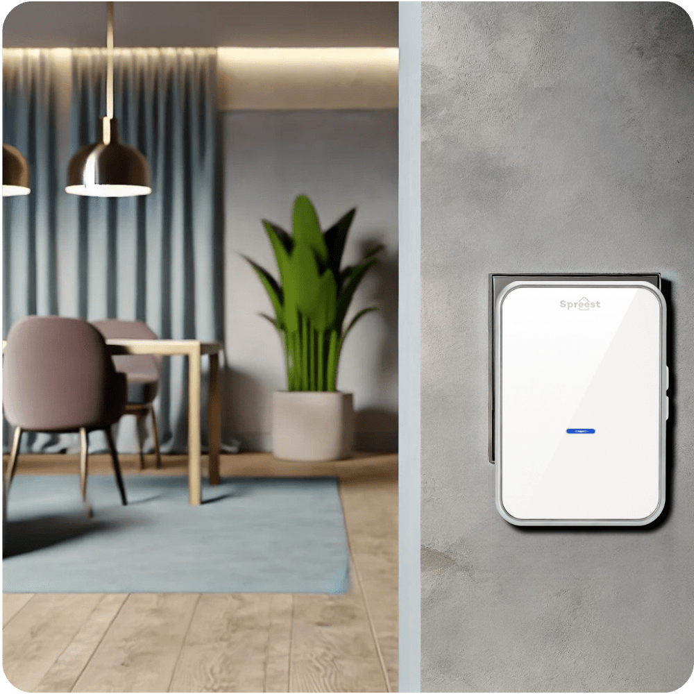 Dzwonek bezprzewodowy Q193-WS 1T1R Biały Spreest