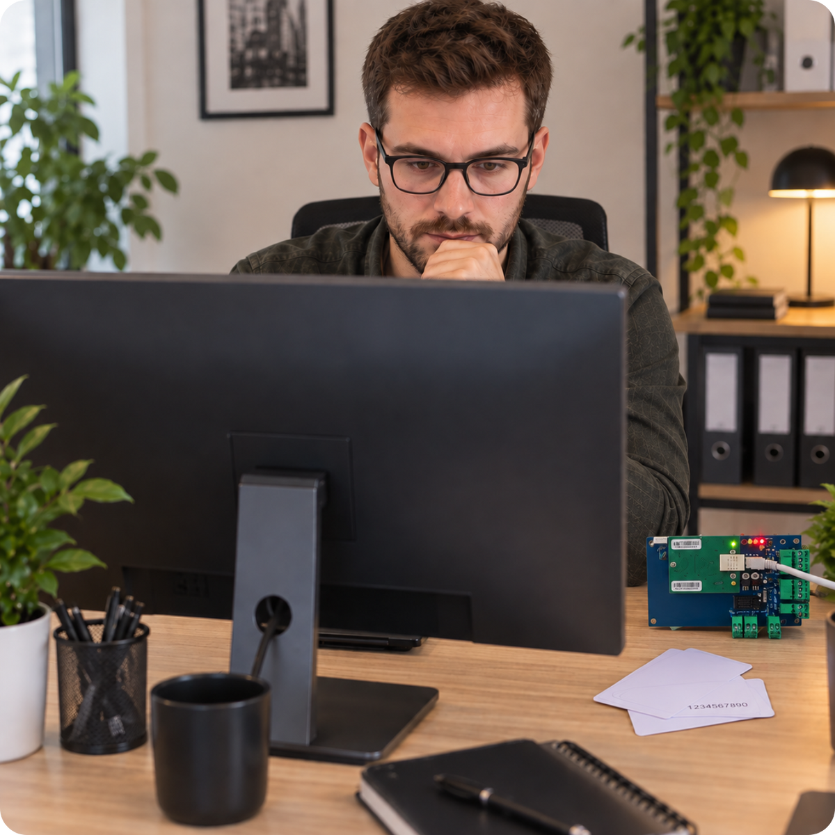 Centrala kontroler dostępu jednodrzwiowy ACB-001 TCP IP Wiegand