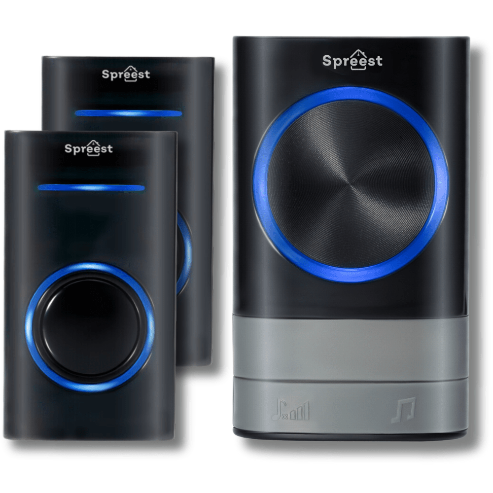 Dzwonek bezprzewodowy 2P189-BB 2T1R Czarny Spreest