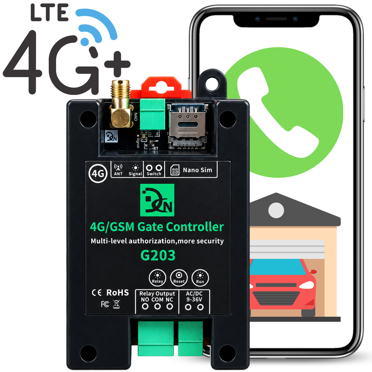 Sterownik GSM do otwierania bramy furtki G203 EU 4G