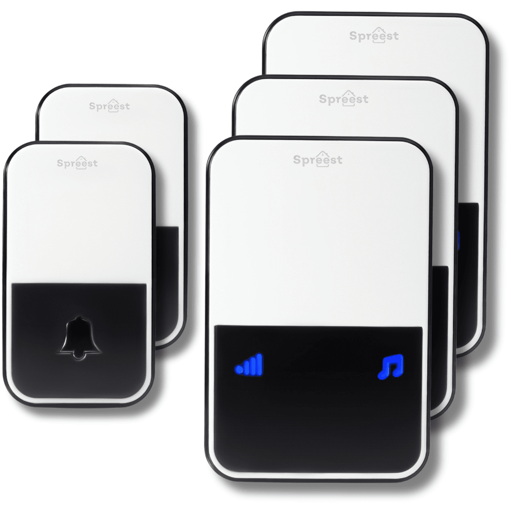 2x Dzwonek bezprzewodowy U199-WW 1T1R Biały Spreest