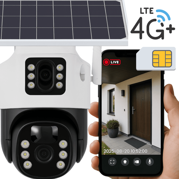 Kamera obrotowa VCS09-4G V380 PRO GSM Solarna