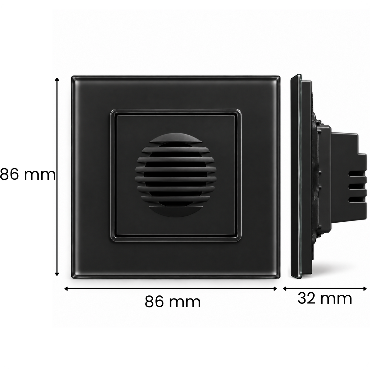 Přijímač drátového zvonku D02 Black