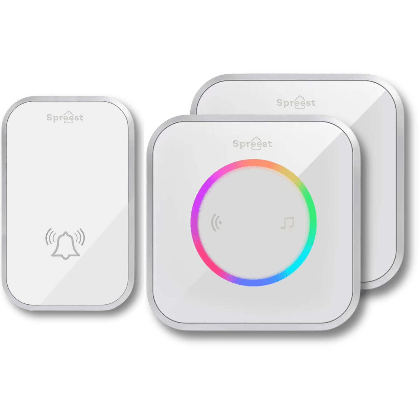 Dzwonek bezprzewodowy 2M488-WS 2T1R Biały Spreest