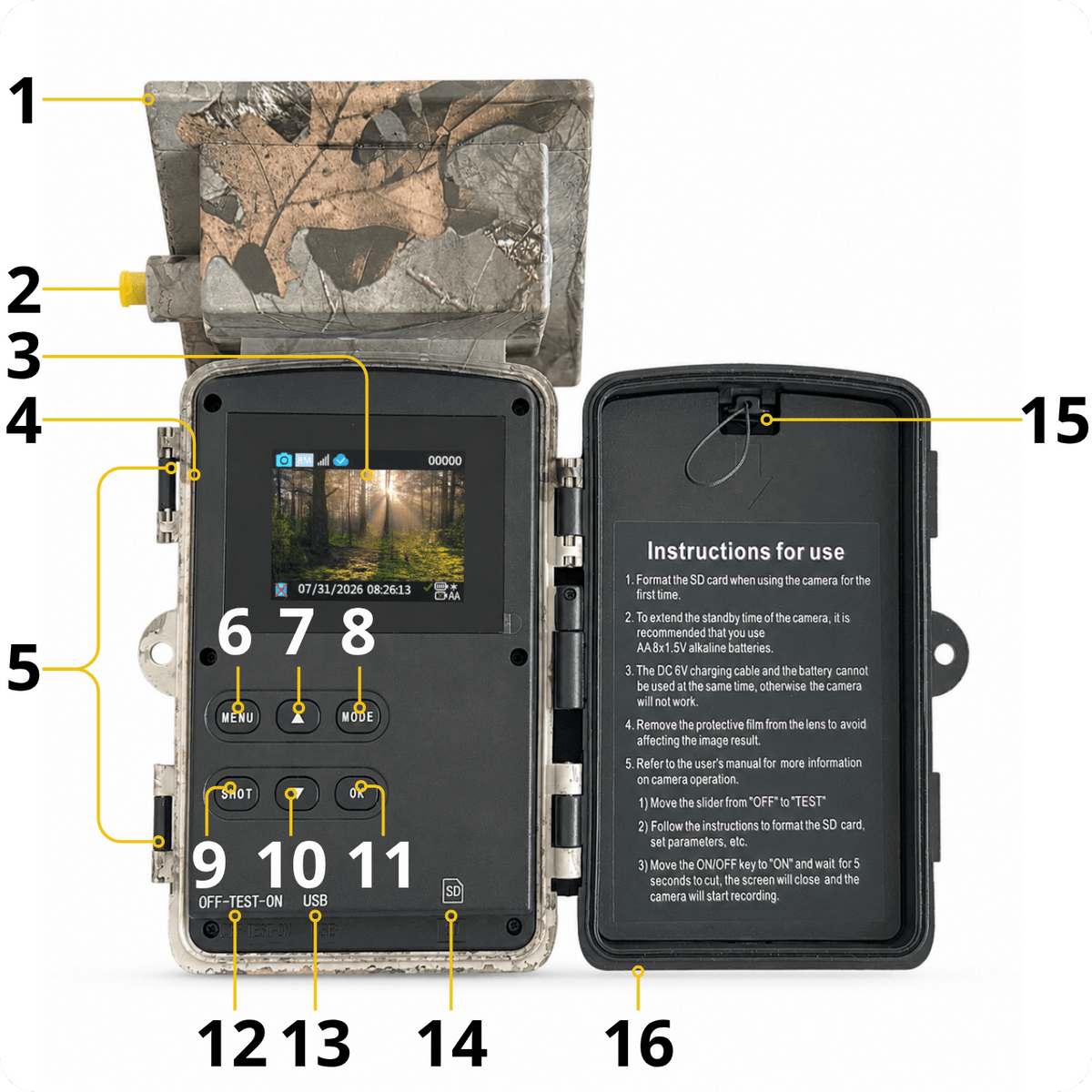 Fotopułapka kamera leśna PR903G 5K TrailCamGo