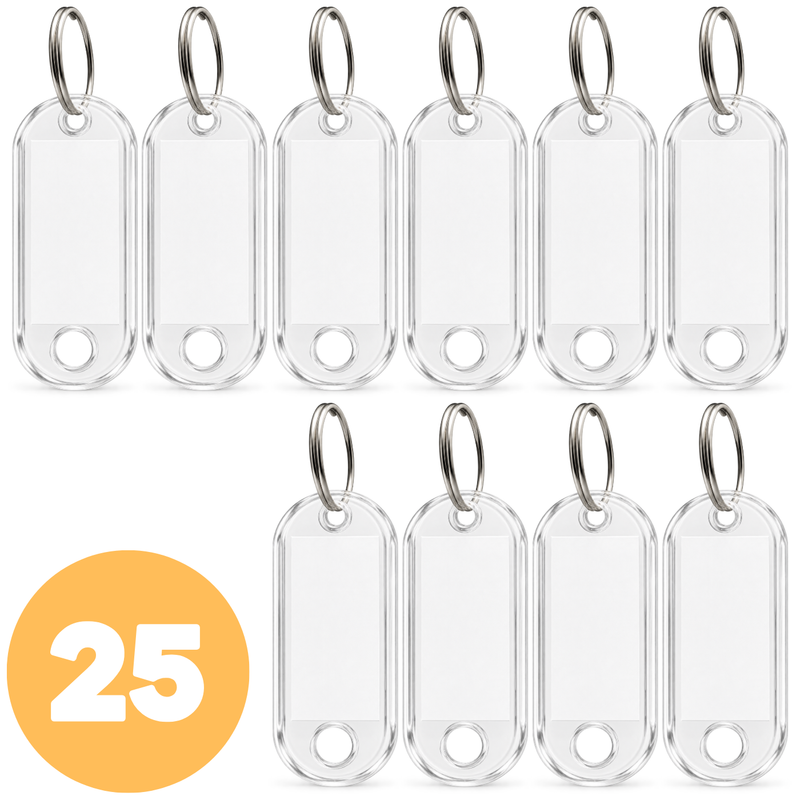 25x Zawieszka na klucze ABS-1 Przezroczysta
