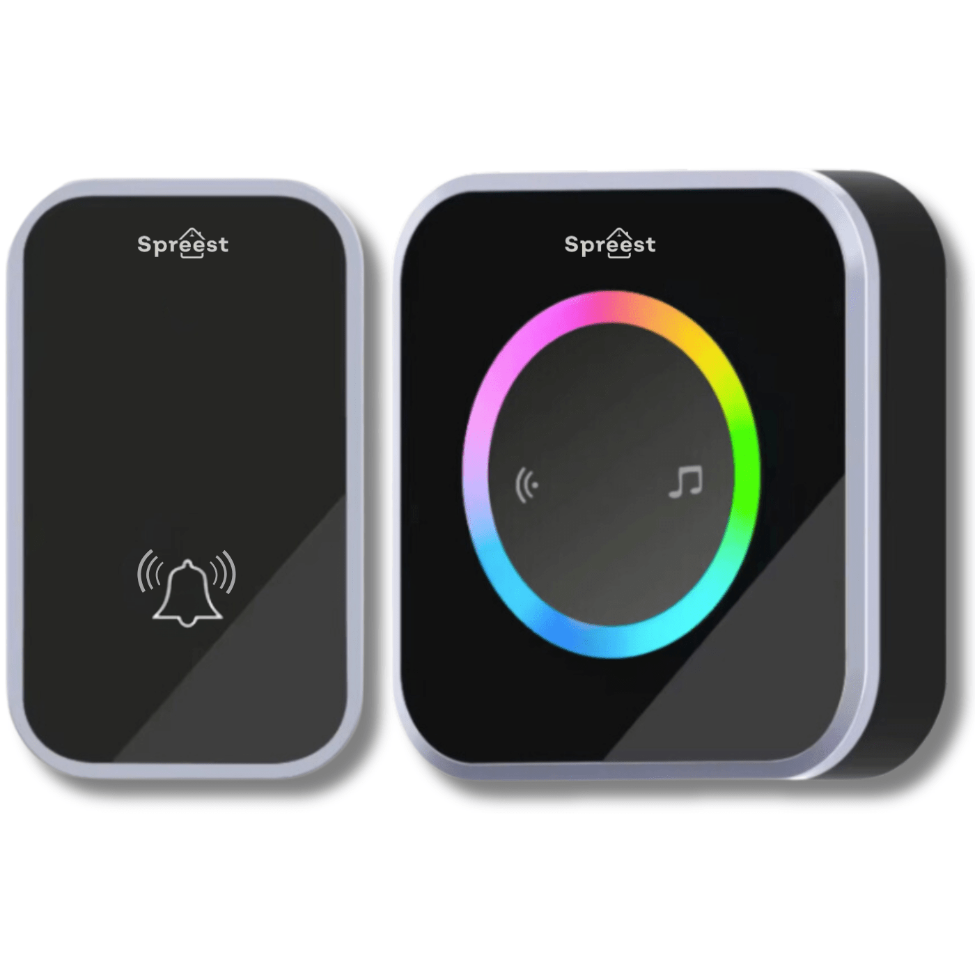 Dzwonek bezprzewodowy 2M488-BS 2T1R Czarny Spreest