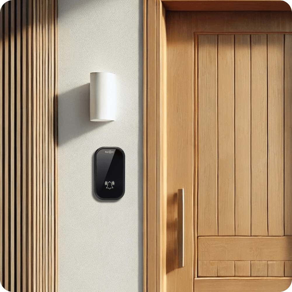 Dzwonek bezprzewodowy 2T295-BB 2T1R Czarny Spreest