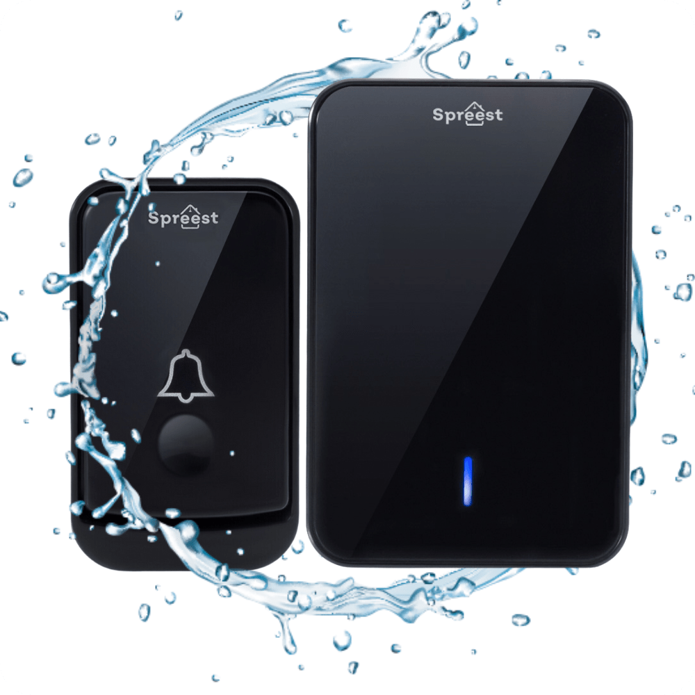 Dzwonek bezprzewodowy 2Q489-BB 2T1R Czarny Spreest