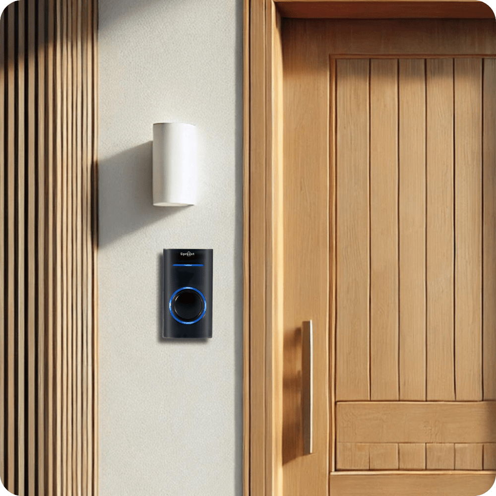 Dzwonek bezprzewodowy 2P189-BB 2T1R Czarny Spreest