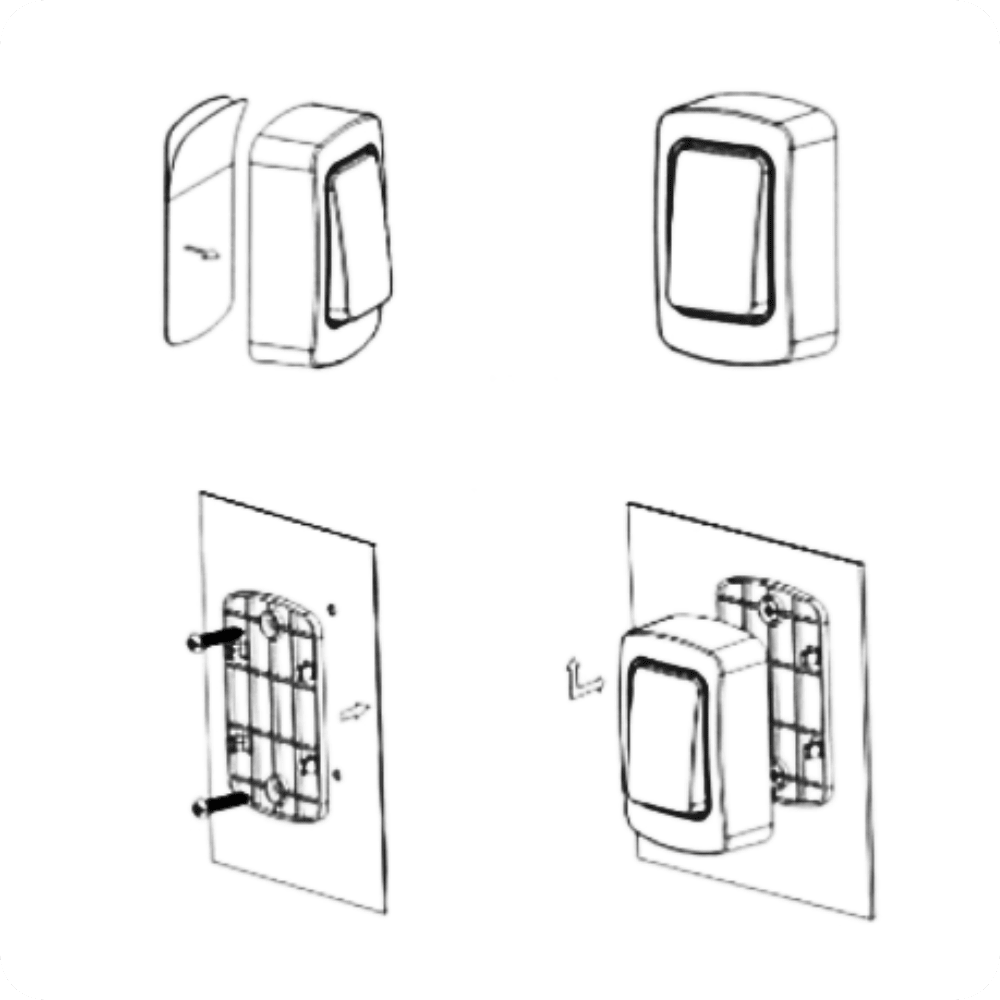 3x Dzwonek bezprzewodowy U199-WW 1T1R Biały Spreest