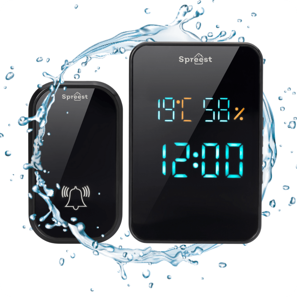 Dzwonek bezprzewodowy 2T295-BB 2T1R Czarny Spreest