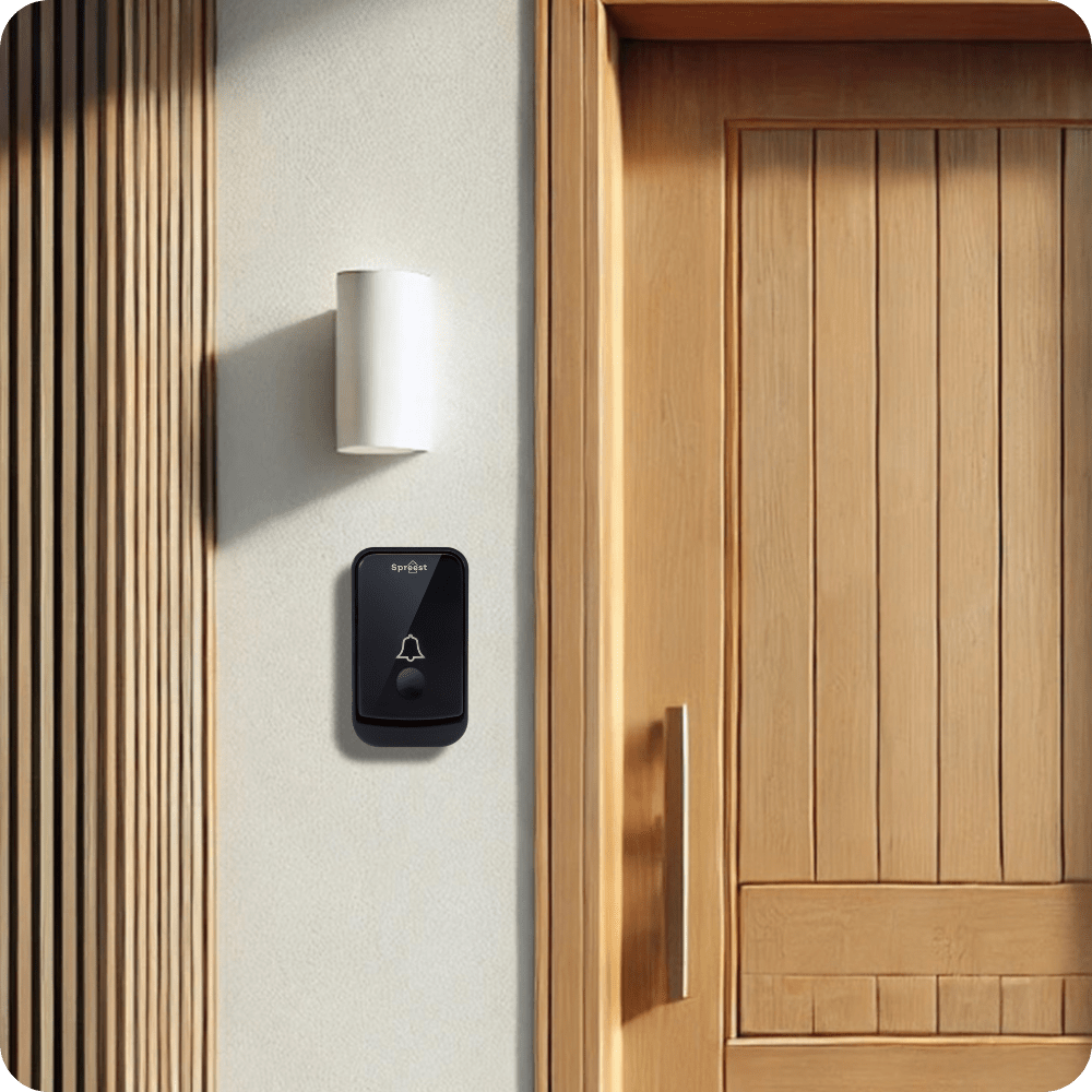 Dzwonek bezprzewodowy Q489489-BB 1T2R Czarny Spreest