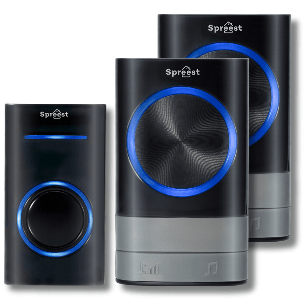 Dzwonek bezprzewodowy 2P189-BB 2T1R Czarny Spreest