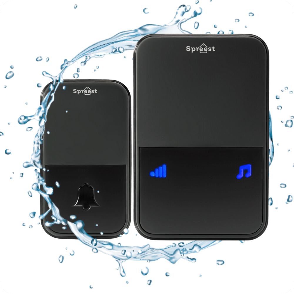 Dzwonek bezprzewodowy 2U199-BB 2T1R Czarny Spreest