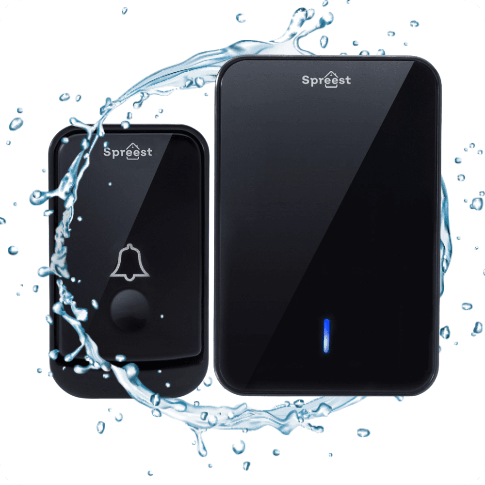 Dzwonek bezprzewodowy Q489489-BB 1T2R Czarny Spreest