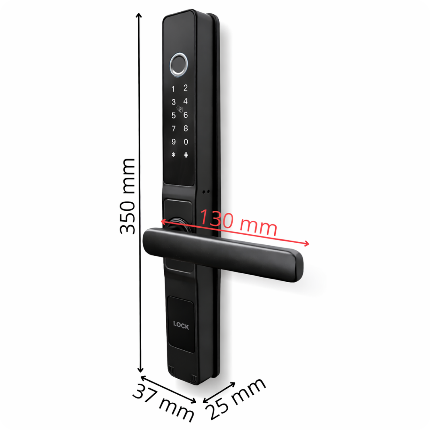 Zamek elektroniczny klamka A209B 50/72 TTLock Black