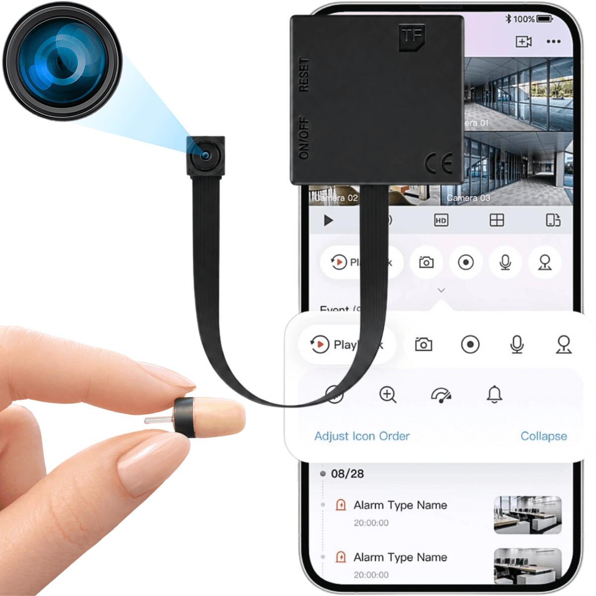 Mini kamera z mikro słuchawką A1W-B WiFi