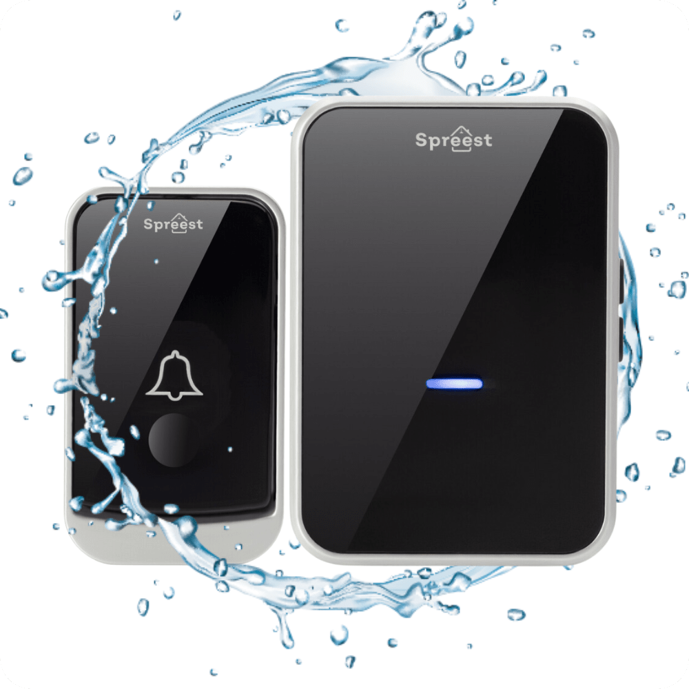 Dzwonek bezprzewodowy 2Q193-BS 2T1R Czarno-Srebrny Spreest