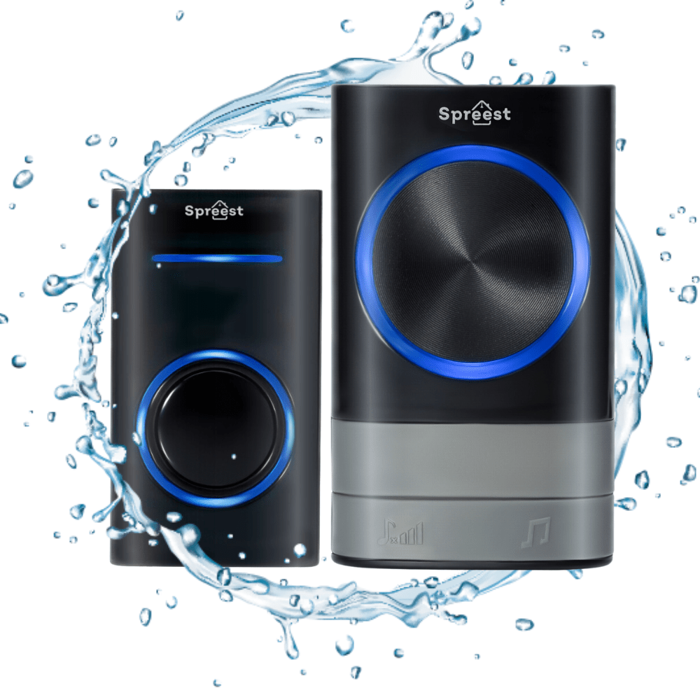 Dzwonek bezprzewodowy 2P189-BB 2T1R Czarny Spreest