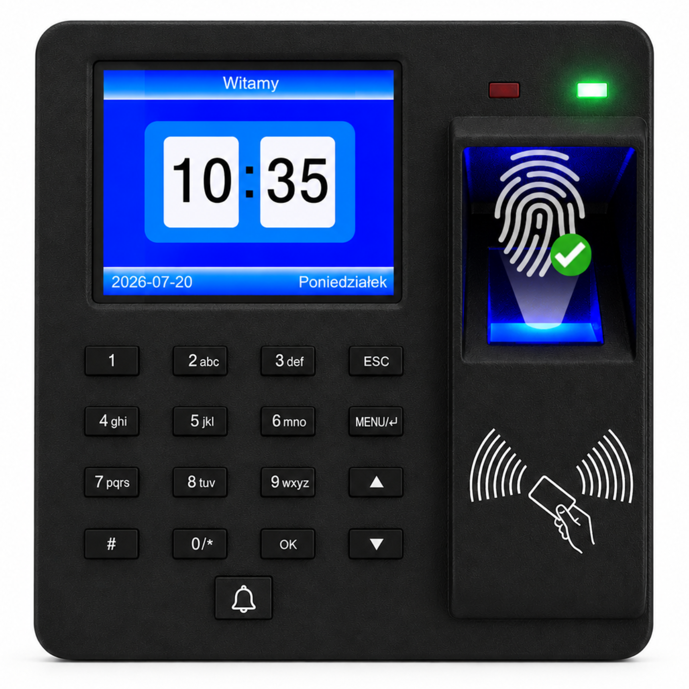 Rejestrator czasu pracy M10H RFID PIN Biometryczny