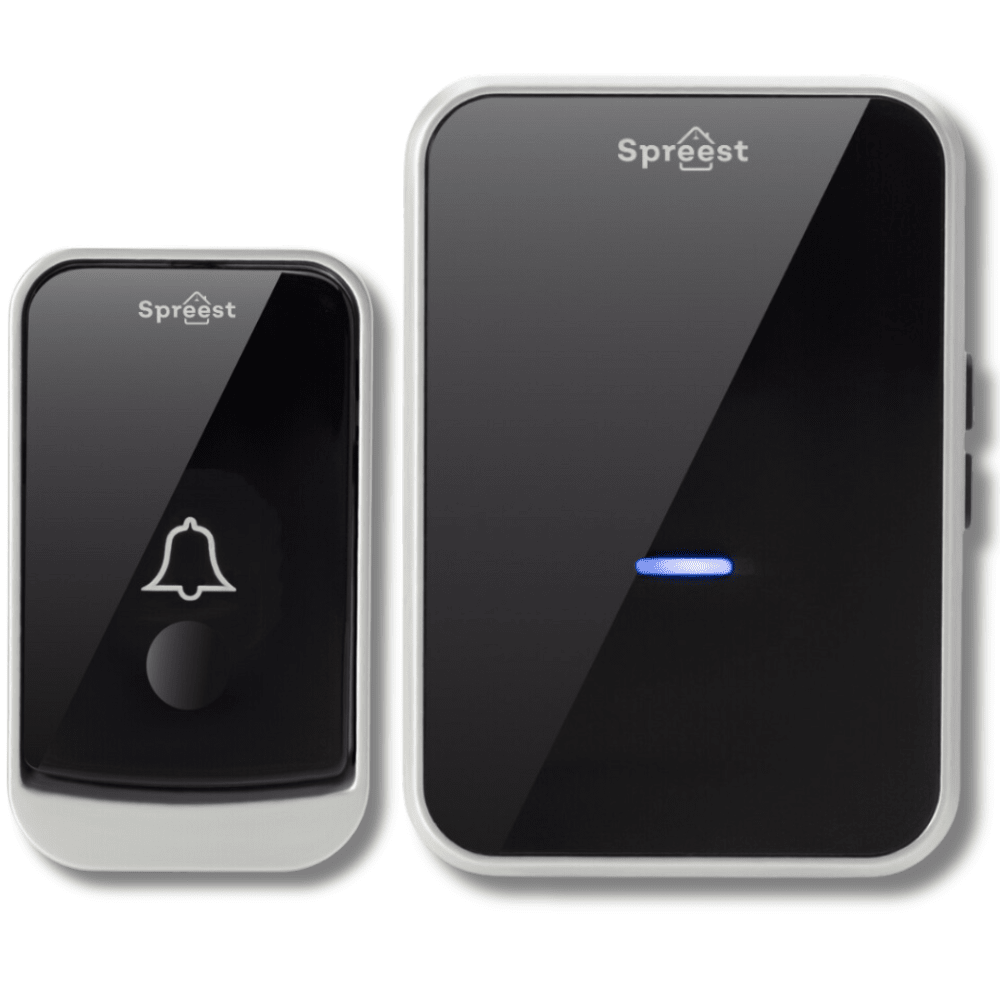 Dzwonek bezprzewodowy Q193193-BS 1T2R Czarno-Srebrny Spreest