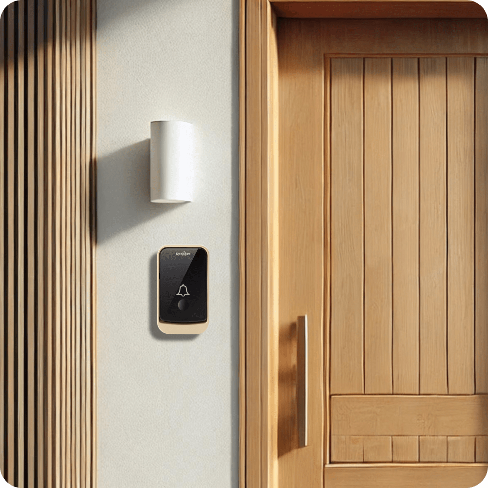 Dzwonek bezprzewodowy Q192192-BG 1T2R Złoto-Czarny Spreest