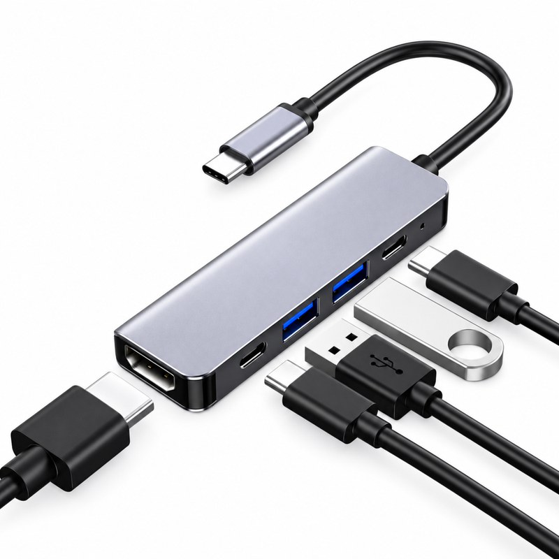 Adapter 5w1 HUB USB-C SC-USH83